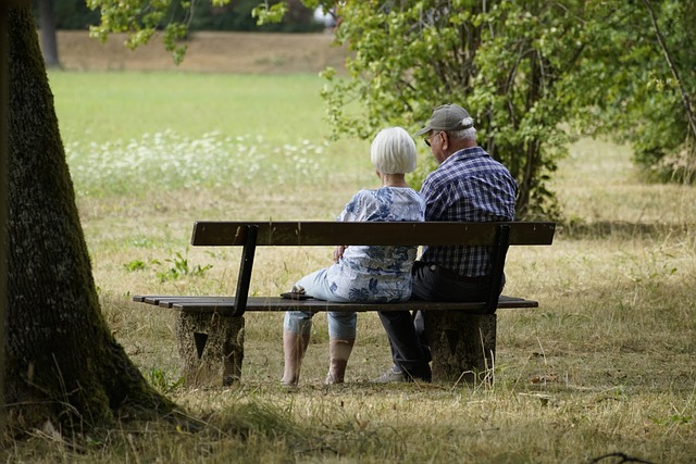 Retired Couple Bench